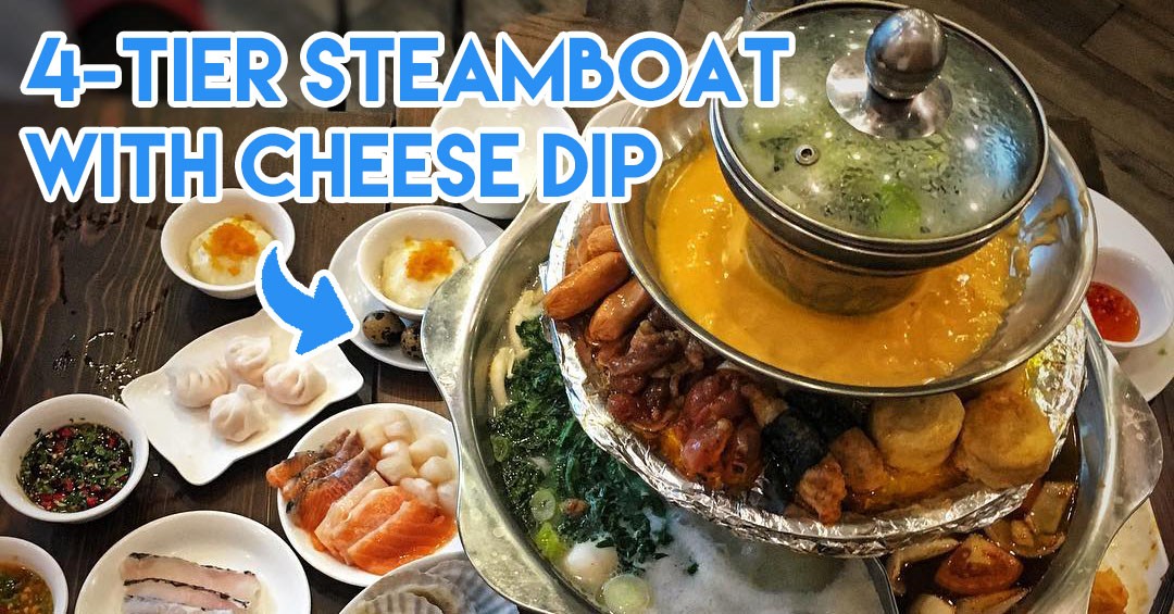 the flame cafe singapore halal steamboat pagoda 4 tier