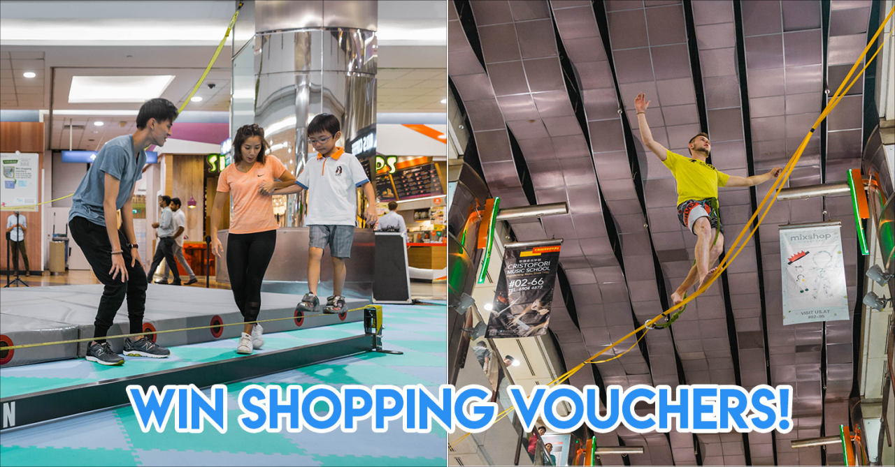 Singapore’s first indoor slackline event in a mall