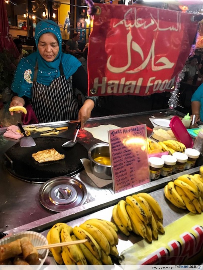where to get banana nutella pancakes in krabi