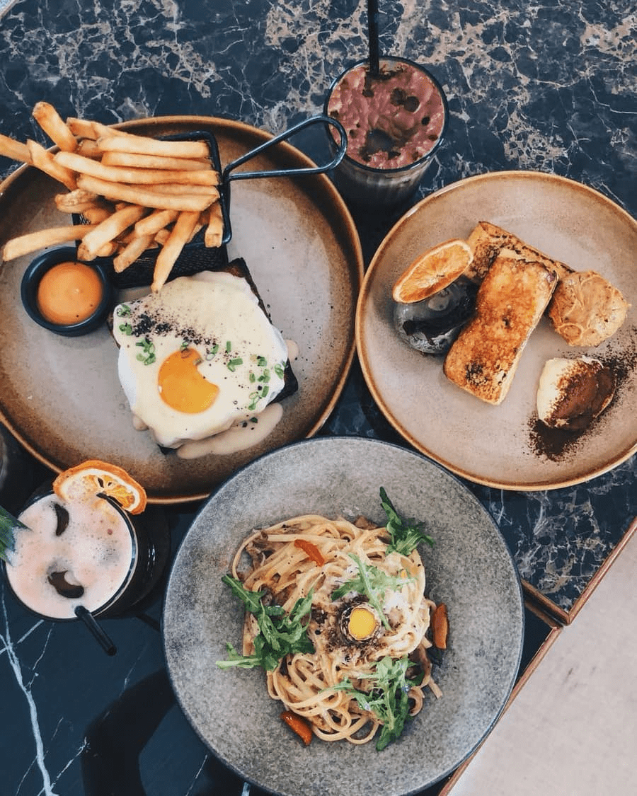 Tropique cafe and restaurant - flatlay of food