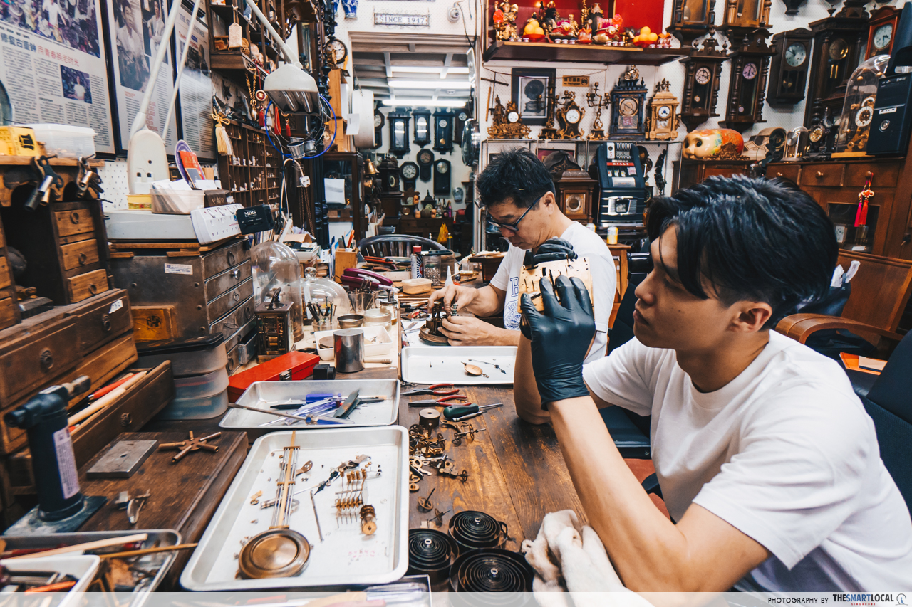 Old Singapore Businesses - cheong ann father son repair clocks