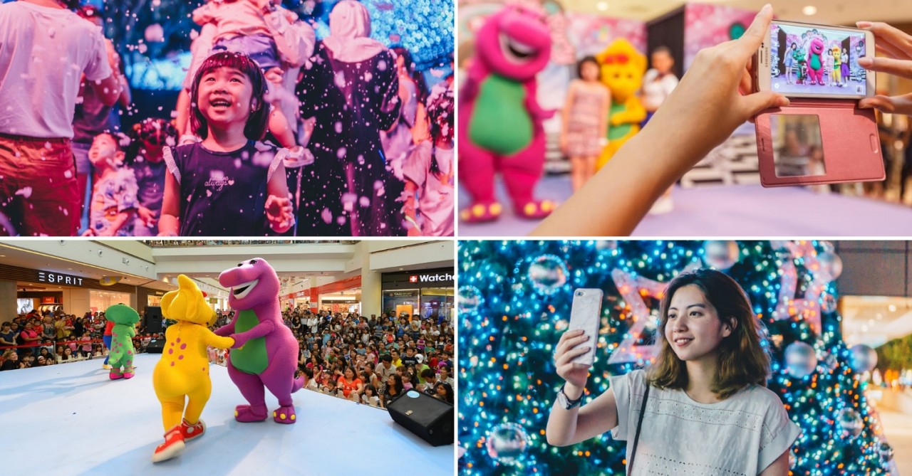 City Square Mall Has A Lineup Of Barney Activities And A Starlight Garden With Over 300,000 LED 