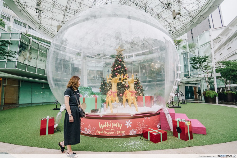 Capitol Singapore And CHIJMES Have A Lifesized Snow Globe And