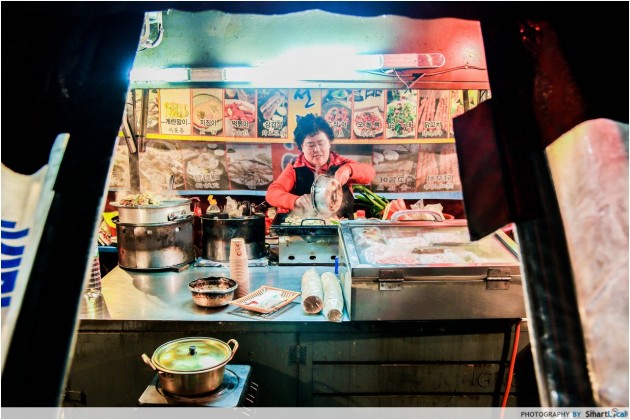 The Smart Local - Local seller at a Pojangmacha food wagon