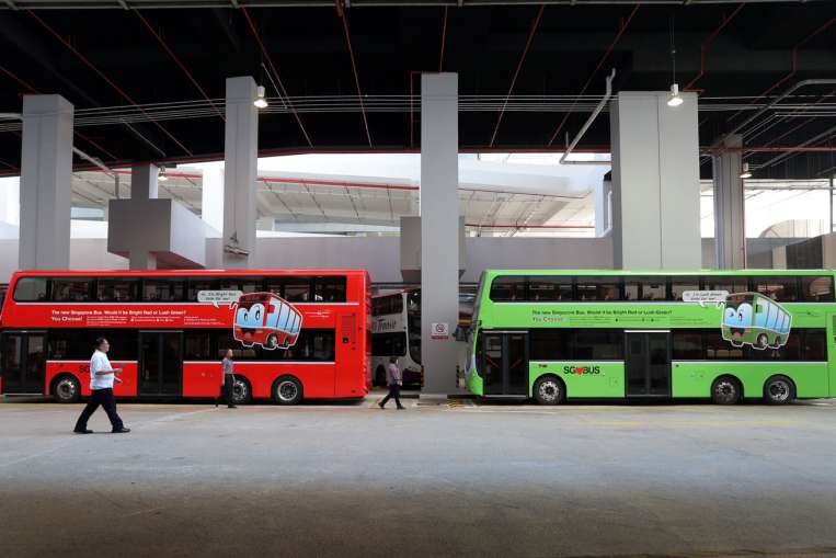 90s kid millennial retirement - singapore new red green bus