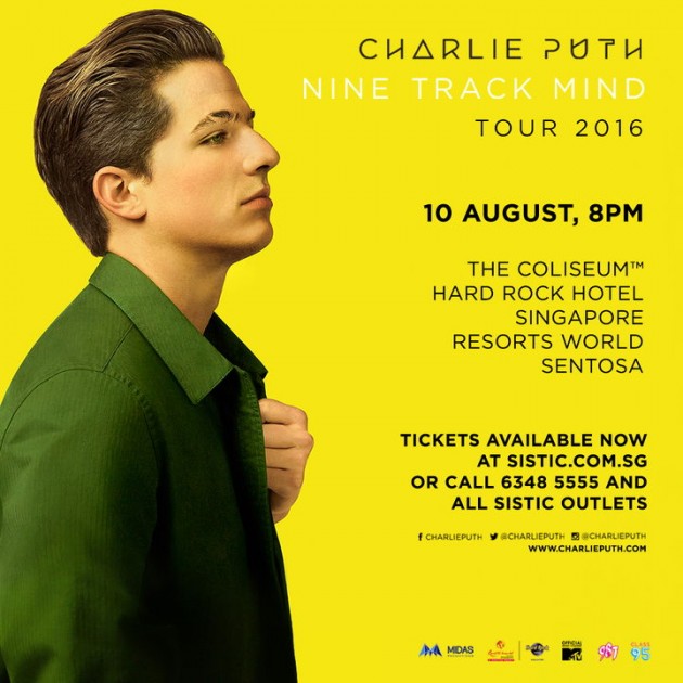 Charlie Puth Singapore 2016