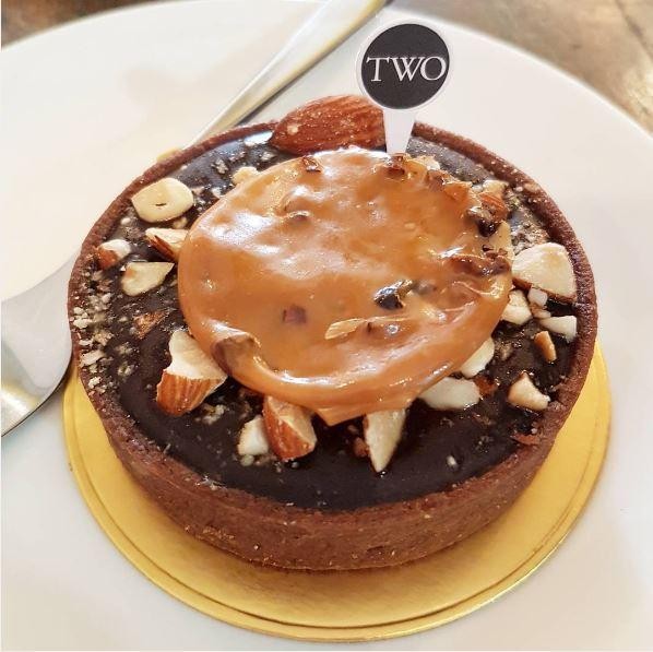 Chocolate almond tart at Two Bakers