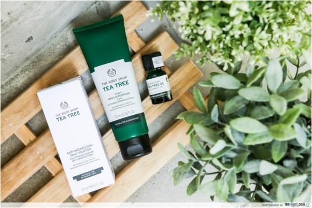 Tea Tree Oil facial products from The Body Shop