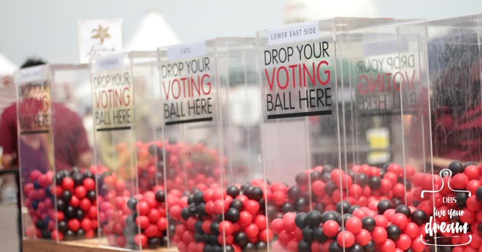 Voting boxes at SAVOUR
