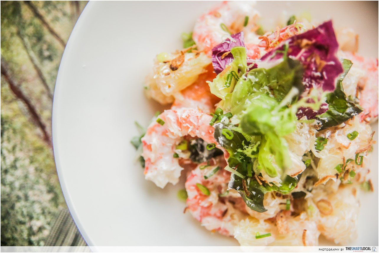 SuperFoodsRx Pomelo and Shrimp Salad