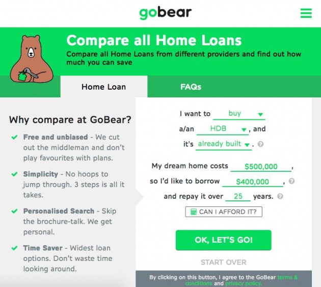compare home loans on GoBear