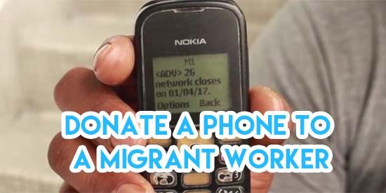 Donate a phone to a migrant worker during Giving Week