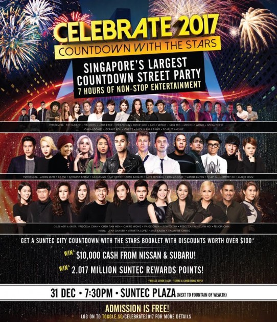 Lineup Celebrate 2017 With The Stars Suntec City