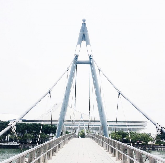 Quirky bridges Singapore Tanjong Rhu Suspension bridge