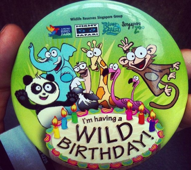 free entry to Singapore Zoo, birthday month, free badge