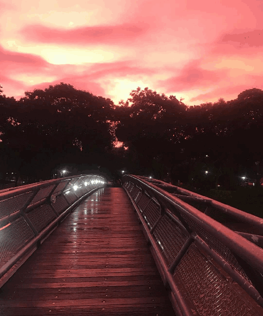 pink sky singapore red sunset hues phenomenon