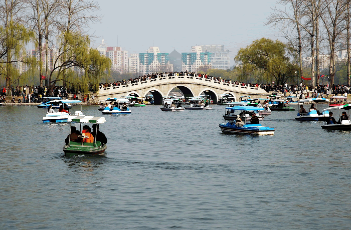 Boating at Yuyuantan Park, Beijing