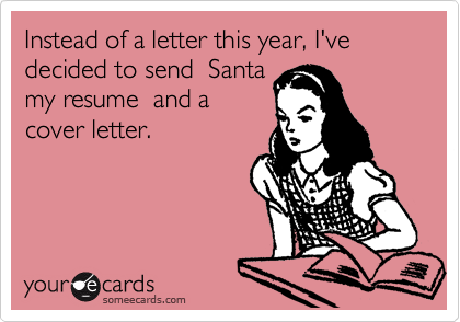 job passion hiring santa joke pun resume letter cover interview