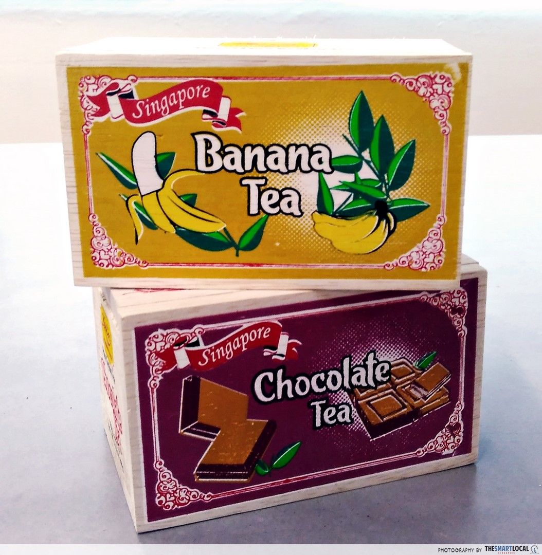 Singapore chocolate and banana tea