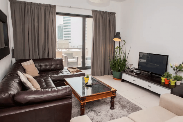 Airbnb Flat, Living Room, Central Dubai