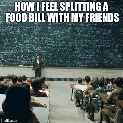 Splitting the bill with friends