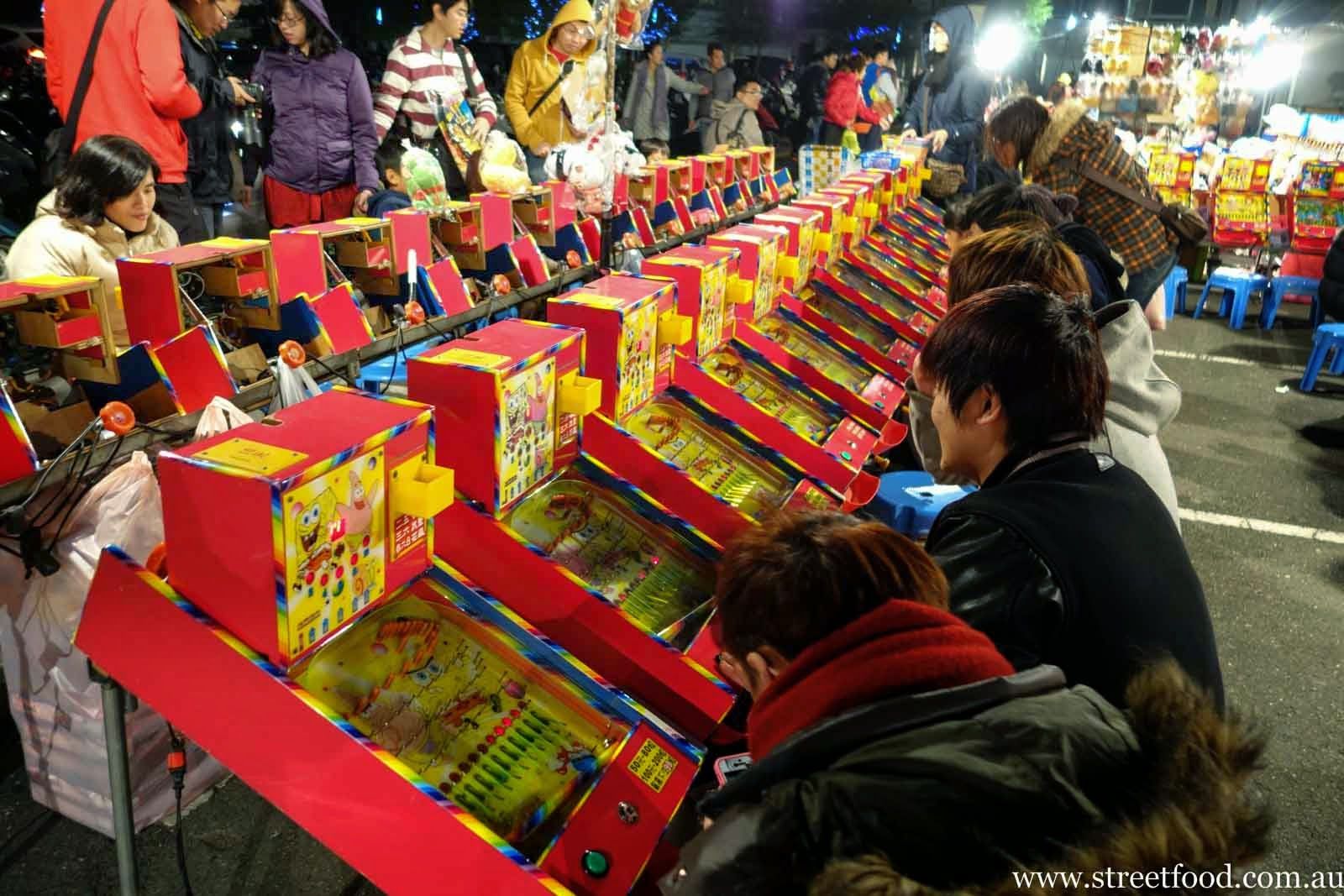 Old school bingo machines in Taiwan night markets.