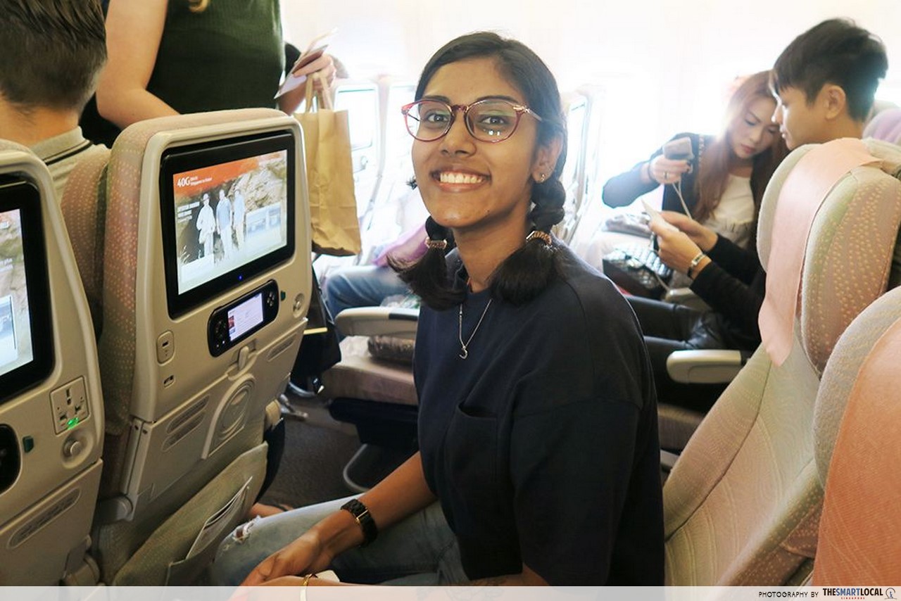 In-flight, Emirates from Singapore to Dubai