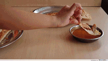 prata curry drip on table