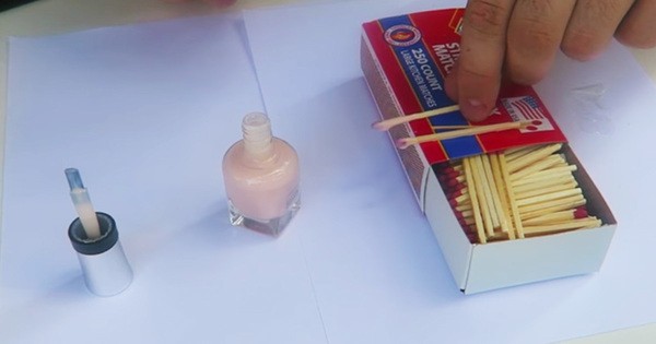 Dip your matches in nail polish to waterproof them