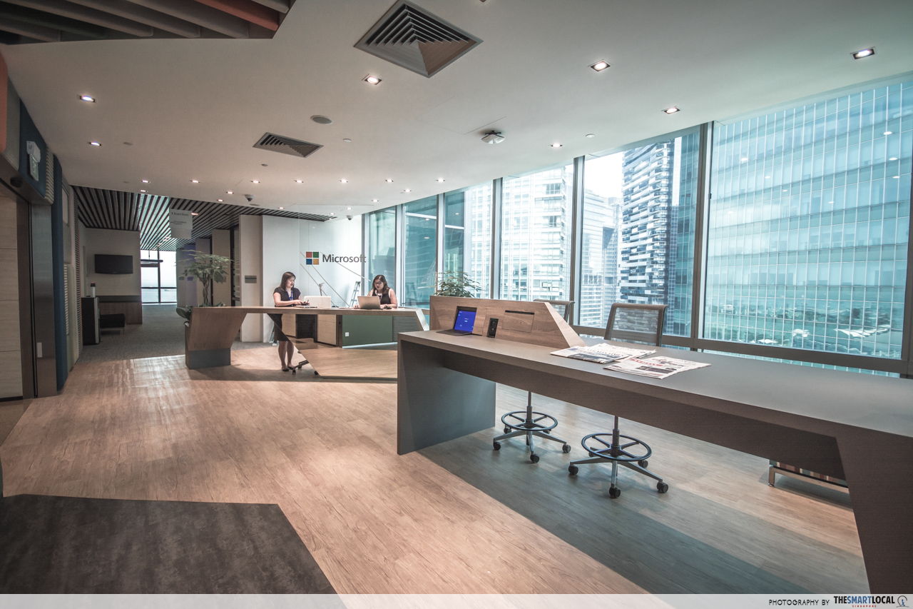 Lobby of Microsoft Singapore office