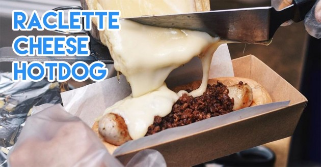 Raclette cheese hotdog Be Frank