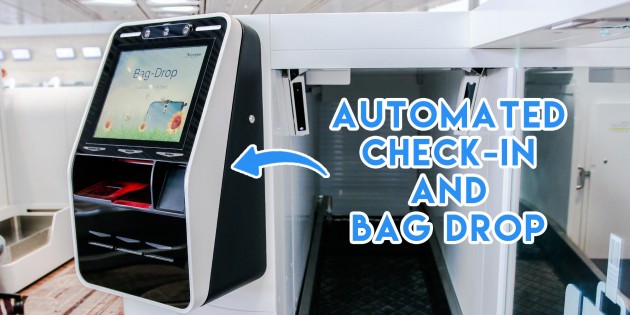 Changi Airport Terminal 4 automated baggage check-in
