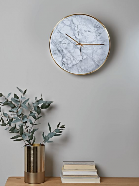 white marble clock minimalist taobao 