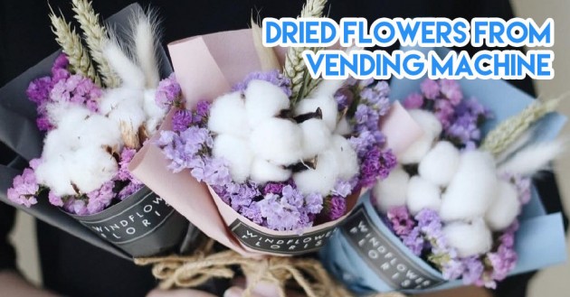 Dried flower bouquet vending machine