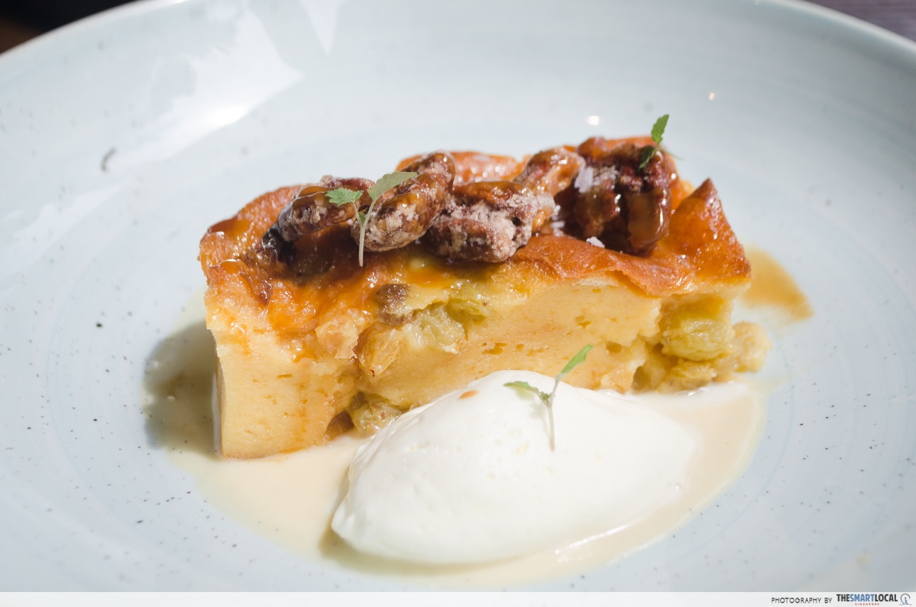 mbs the bird salted caramel bread pudding