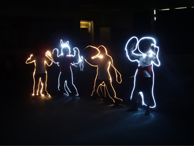 Light Painting Workshop cool photography with elderly grandparents NAC Silver Arts Festival 2017