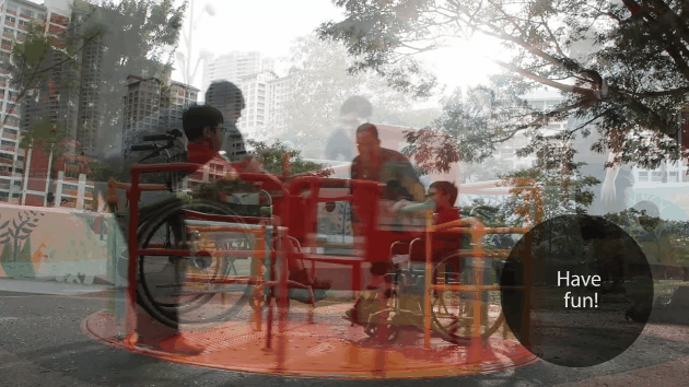 Merry-go-round for wheelchair users inclusive playground singapore