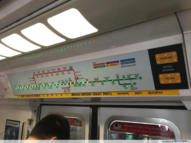 the purpose of dynamic route maps on MRT trains for the Deaf and Hard of Hearing
