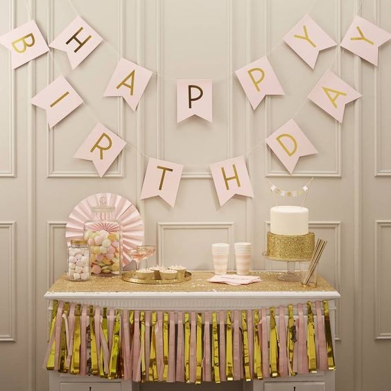 Cheap dessert table party decoration ezbuy happy birthday bunting