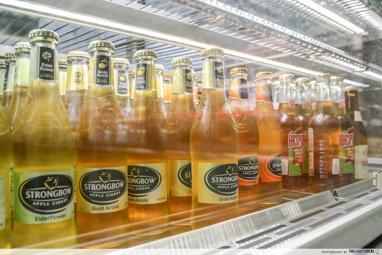 Yishun Park Hawker Centre Tuck Shop apple ciders and beer