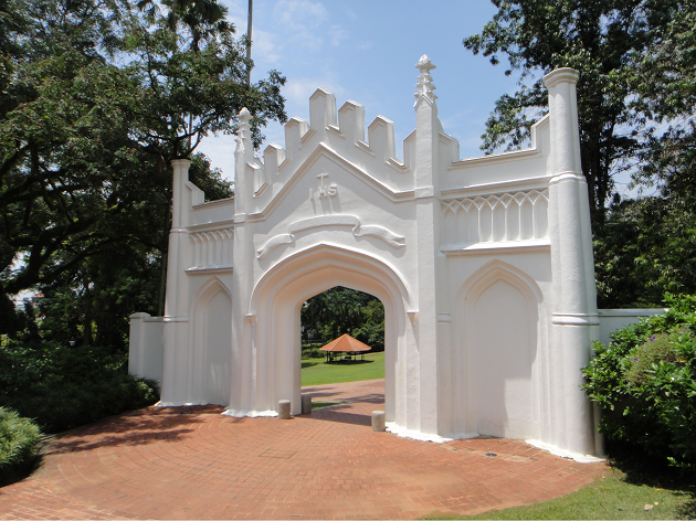 fort canning park white gates 