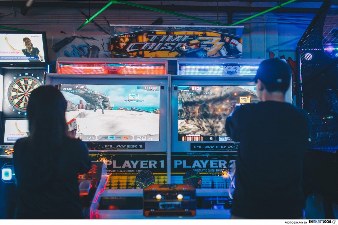 Level Up Singapore Arcade Bar Time Crisis 3