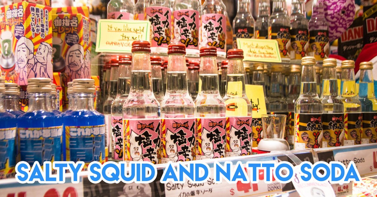 Salty Squid and Natto Soda Don Don Donki