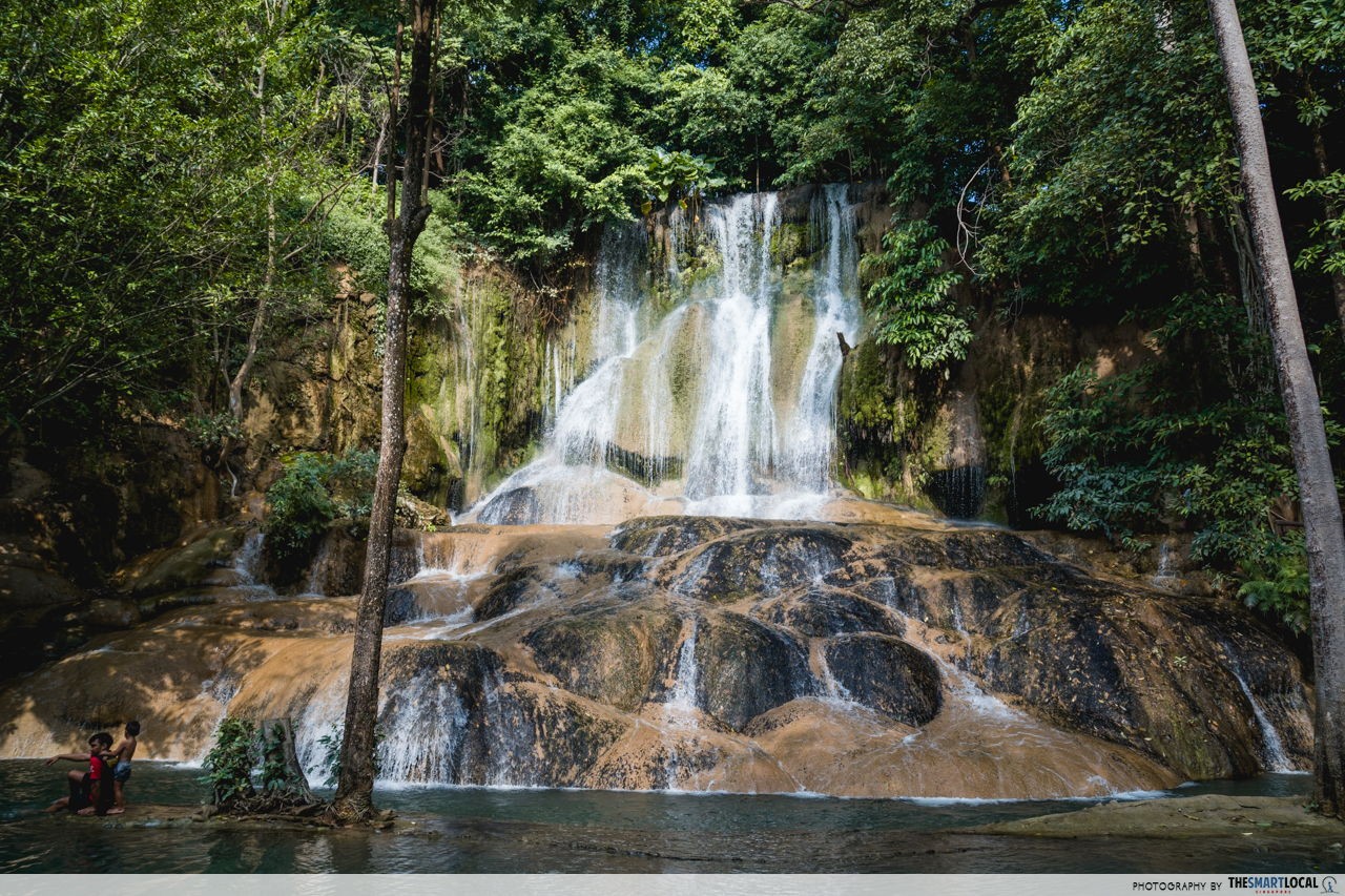 Swim in Sai Yok Noi Waterfall