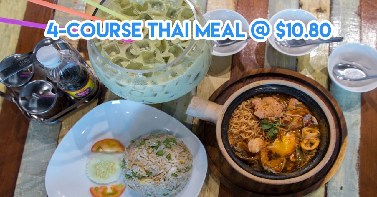 4 course thai student meal tom yum mama