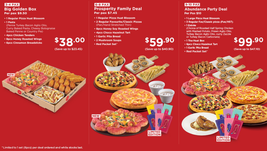 Pizza Hut CNY - menu