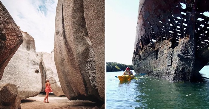 remarkable rocks and kayaking along shipwrecks australia