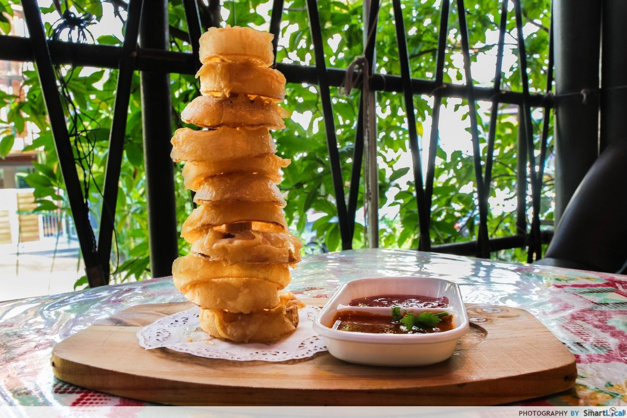 homemade onion rings from woody family cafe 
