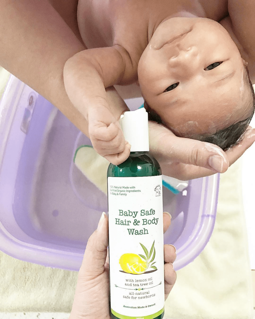 Cherub rubs baby safe hair and body wash 
