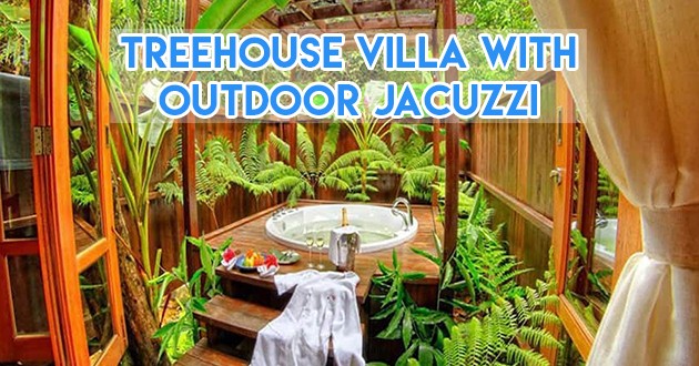 Treehouse villa with outdoor jacuzzi kota kinabalu 